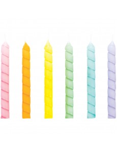 Velas Torcidas Pastel